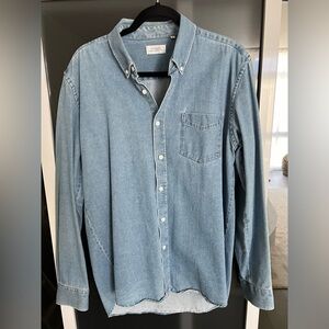 Saturdays NYC denim button down shirt